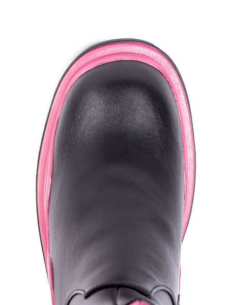 Ботинки женские арт. 57-A3-C8100M-1 чёрный/розовый
