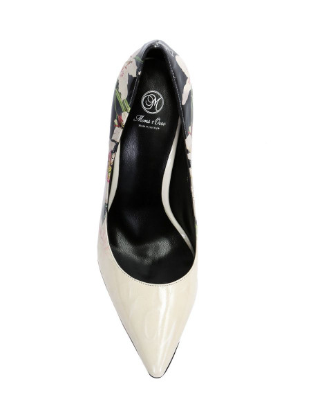 Туфли женские арт. 57-D426-S651-65 чёрный/молочный