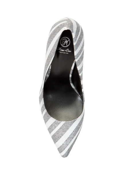 Туфли женские арт. 57-D440A-S1979 серый/белый