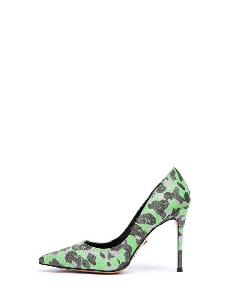 Туфли женские арт. 57-D594-S1833-45 зелёный/серебро