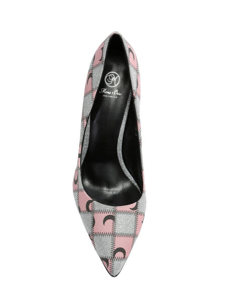 Туфли женские арт. 57-D594-S1833-46 розовый/серебро