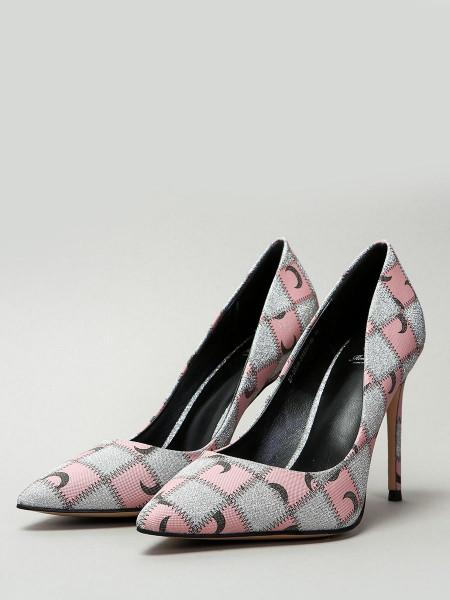 Туфли женские арт. 57-D594-S1833-46 розовый/серебро