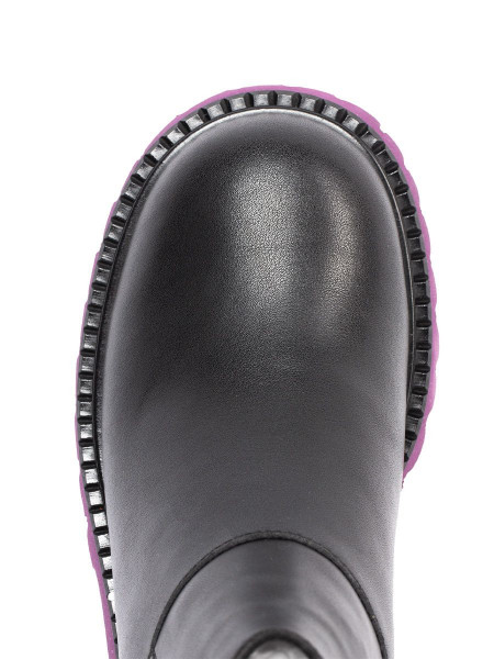 Ботинки женские арт. 57-HX8128-3 чёрный/фиолетовый