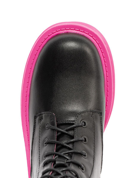 Ботинки женские арт. 57-K1456-C865-2 чёрный/розовый
