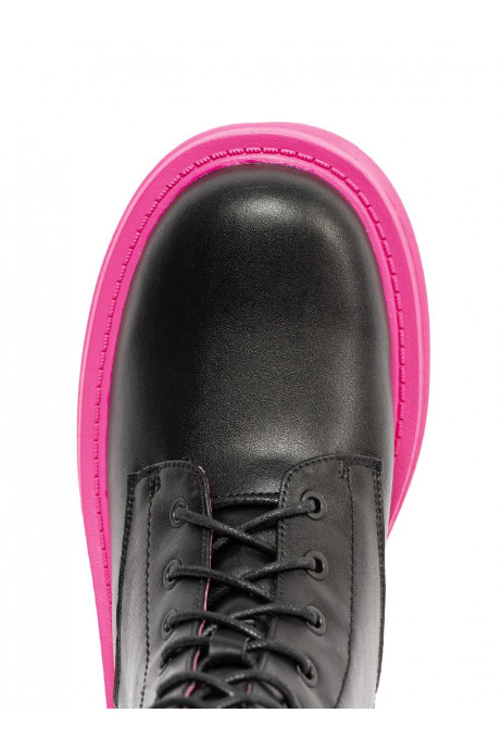 Ботинки женские арт. 57-K1456-C865-2 чёрный/розовый