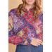 Рубашка женская арт. B-002-22 пэчворк бордовый