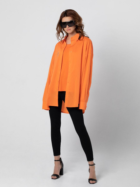 Рубашка женская арт. B-008-22 оранжевый