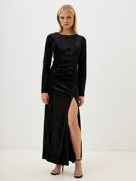 Платье бархатное арт. D-009-22-2 чёрный