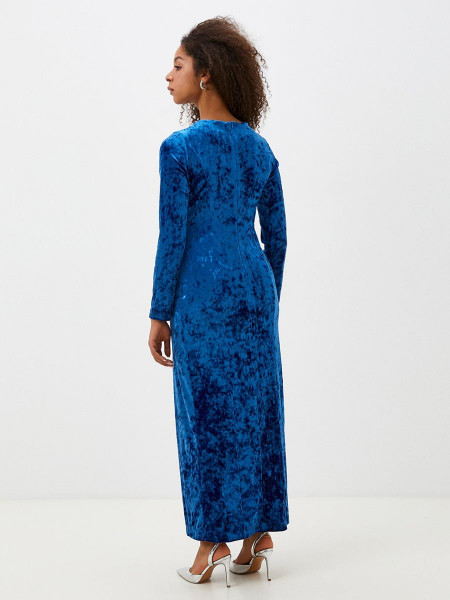 Платье бархатное арт. D-009-22-2 синий