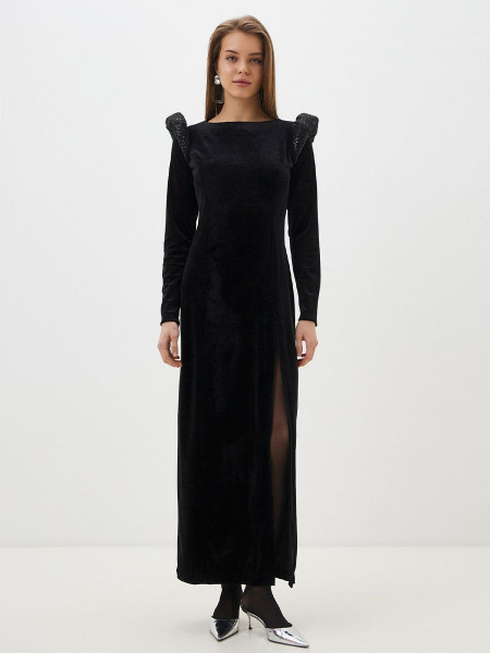 Платье бархатное арт. D-009-22 чёрный