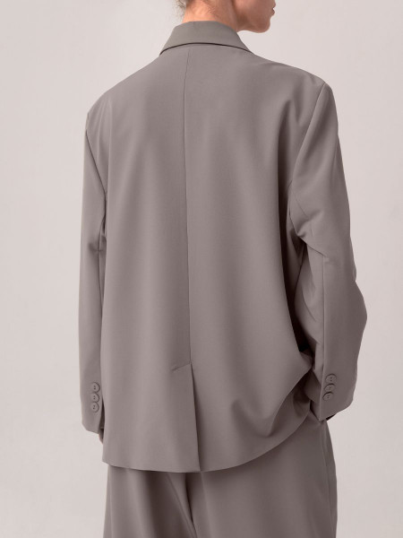 Пиджак с розой арт. J-001-23-1 серый