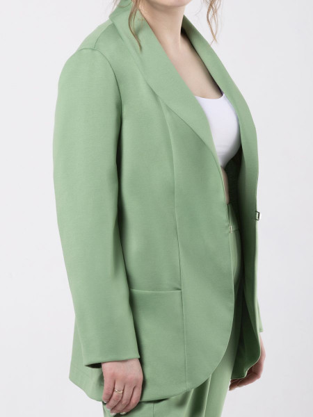 Пиджак женский +size арт. J-003-21-2 зелёный