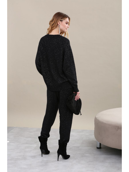 Пуловер из альпаки женский арт. L02 чёрный