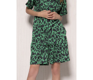 Шорты женские арт. ТR-006-21-1 зелёный леопард